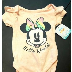Disney Minnie Mouse Baby Onsie! Size 6/9 months new with tags